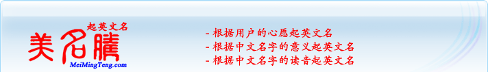 根據(jù)用戶的心愿起英文名；根據(jù)中文名字的意義起英文名；根據(jù)中文名字的讀音起英文名